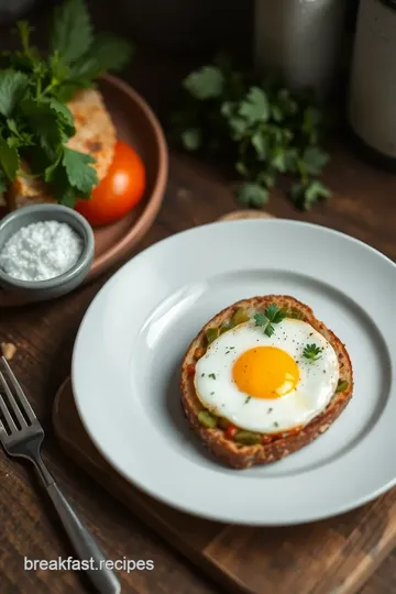 Fry Veggie Egg Toast for Quick Breakfast presentation