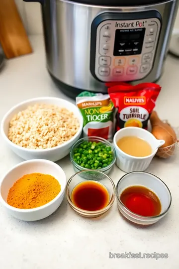 Instant Pot Brown Rice Turmeric Congee ingredients