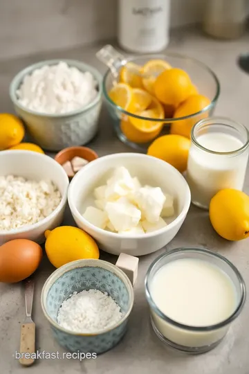 Light and Zesty Lemon Ricotta Pancakes ingredients