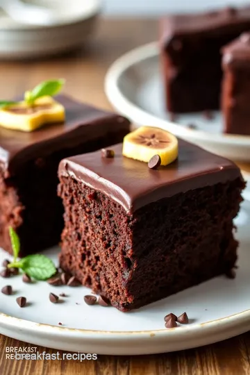 Vegan Chocolate Cake presentation