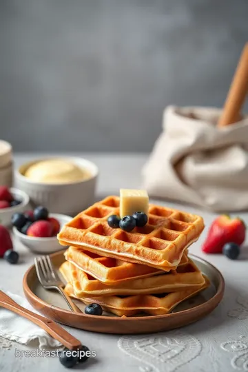 Classic Waffle Recipe presentation