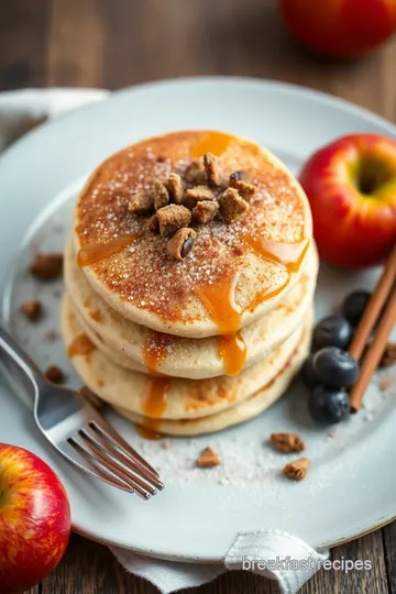 Fluffy Pancakes with Cinnamon Apples presentation