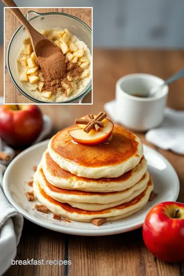 Fluffy Pancakes with Cinnamon Apples steps