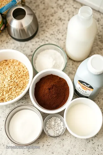 Oatmeal Breakfast Mug Cake ingredients