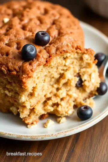 Oatmeal Breakfast Mug Cake presentation