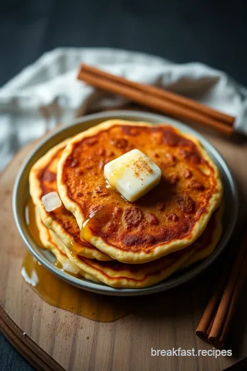 Mini Pancakes with Honey and Cinnamon presentation