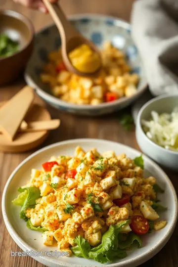 Spicy Egg Salad with Jicama & Croissant steps