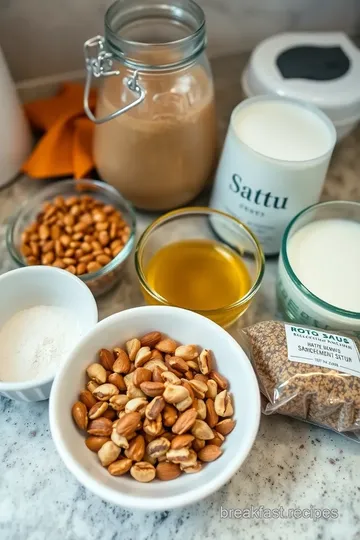 Nutritious Sattu Dry Fruits Porridge ingredients