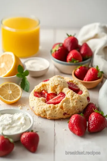 Oven-Baked Strawberry Scones with Zesty Twist ingredients