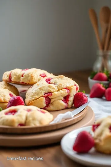 Oven-Baked Strawberry Scones with Zesty Twist presentation