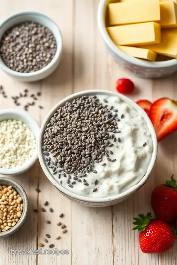 Overnight Oats with Chia Seeds and Fruit ingredients