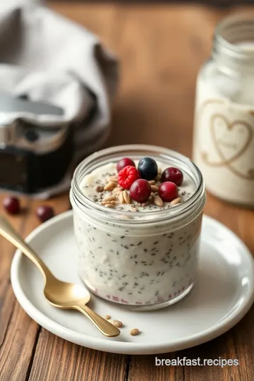 Overnight Oats with Chia Seeds and Fruit presentation