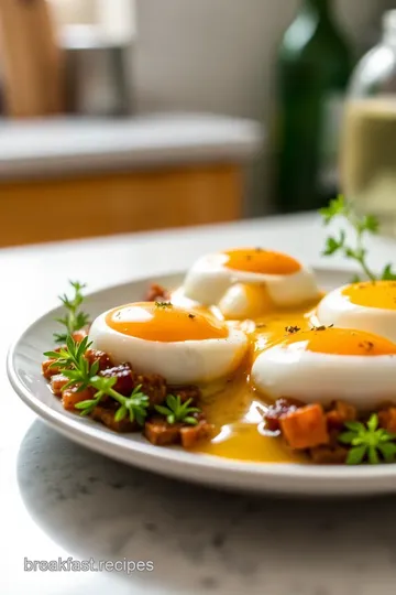 Poached Eggs in White Wine steps