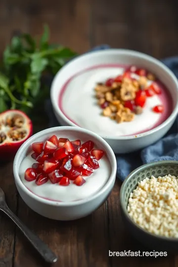 Pomegranate Yogurt Bowl with Crunchy Toppings ingredients