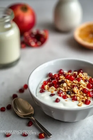 Pomegranate Yogurt Bowl with Crunchy Toppings steps