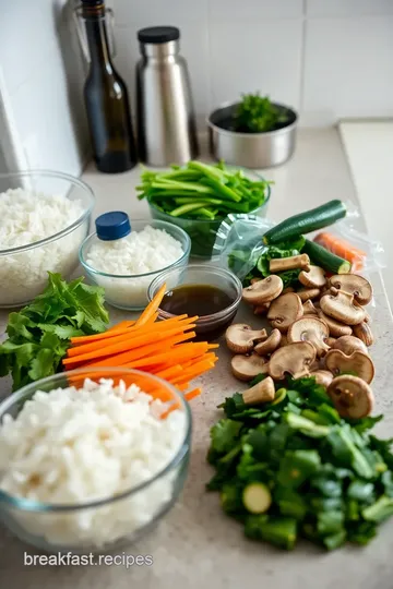 Korean Breakfast Bowl (Bibimbap) ingredients