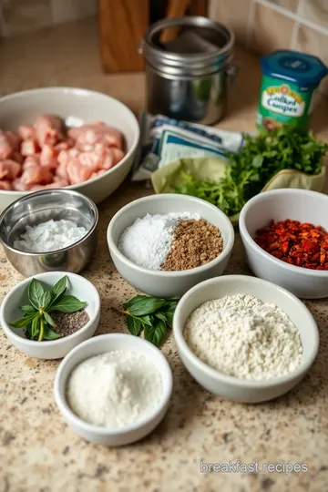 Homemade Chicken Breakfast Sausage ingredients