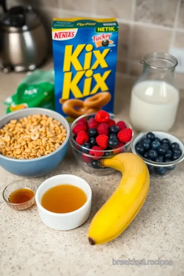 Crunchy Breakfast Kix Cereal Bowl ingredients