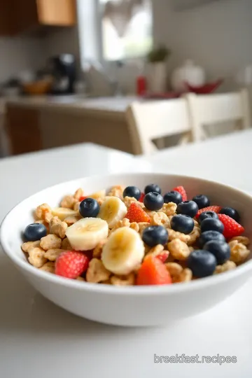 Crunchy Breakfast Kix Cereal Bowl steps