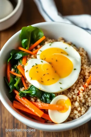 Korean Breakfast Rice Bowl presentation