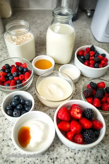 Overnight Oats with Greek Yogurt and Berries ingredients