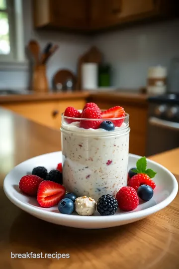 Overnight Oats with Greek Yogurt and Berries steps