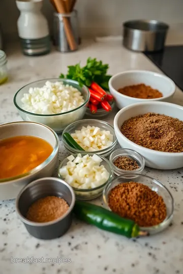 Spicy Breakfast Burrito Sauce ingredients