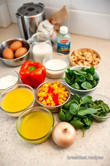 MyPlate Veggie Omelette with Whole Wheat Toast ingredients