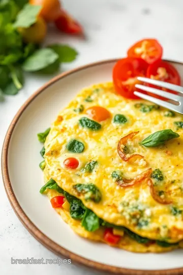 MyPlate Veggie Omelette with Whole Wheat Toast presentation