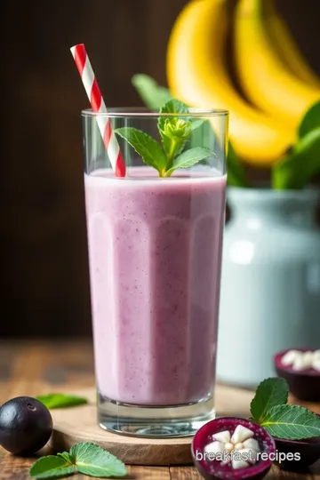 Refreshing Mangosteen Smoothie Delight presentation