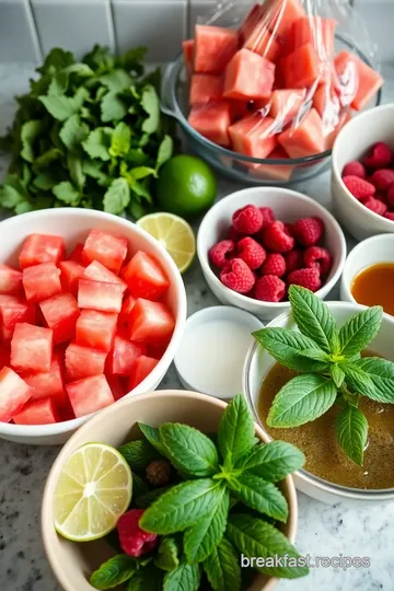 Refreshing Watermelon Raspberry Bowl ingredients