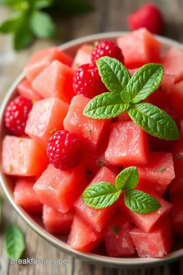 Refreshing Watermelon Raspberry Bowl presentation