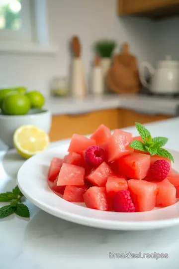 Refreshing Watermelon Raspberry Bowl steps