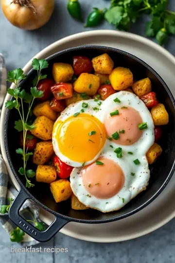 Breakfast Skillet with Potatoes & Eggs presentation