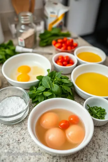 Easy Skillet Eggs with Fresh Veggies ingredients