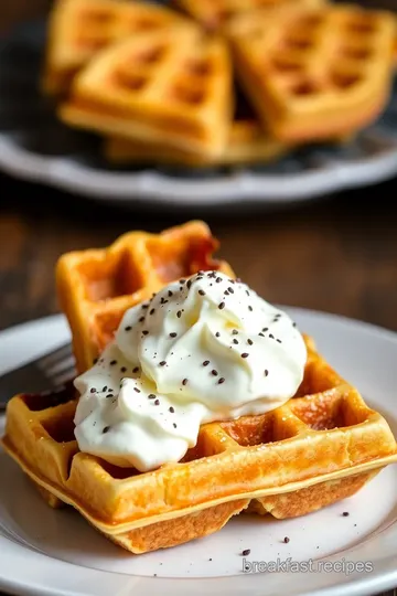 Fluffy Sour Cream Waffles: A Quick & Delicious Breakfast presentation