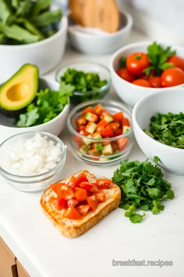 Sourdough Avocado Toast with Fresh Guacamole ingredients