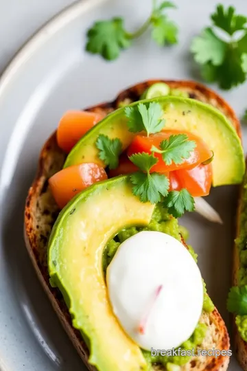 Sourdough Avocado Toast with Fresh Guacamole presentation