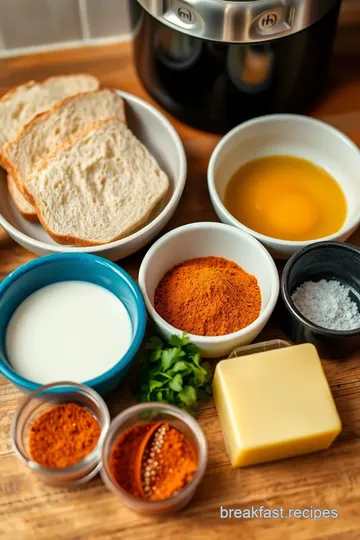 Spicy Eggy Bread Delight ingredients