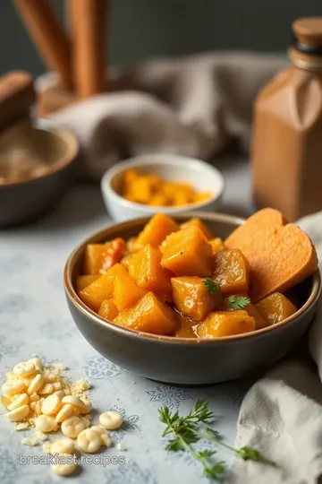 Stewing Yam in Flavorful Sweet Potato Delight ingredients