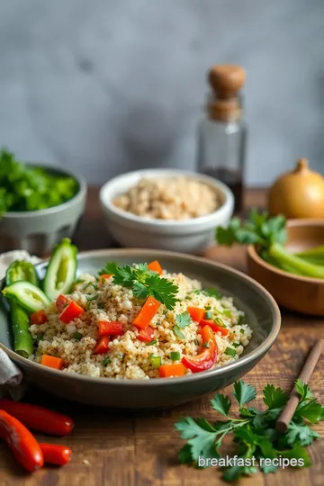 Stir-Fried Quinoa with Fresh Vegetables ingredients