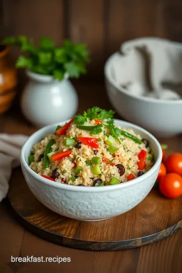 Stir-Fried Quinoa with Fresh Vegetables presentation