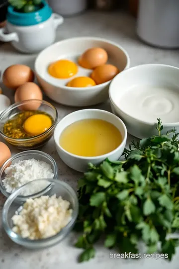 Super Eggy Scrambled Eggs with Oregano Pesto ingredients