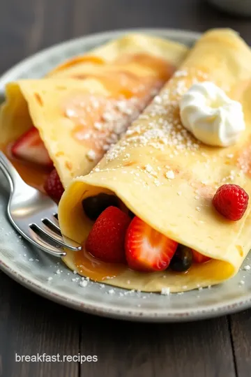 Heavenly Sweet Crepes with Irresistible Fillings presentation