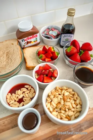 Strawberry Nutella Toast ingredients