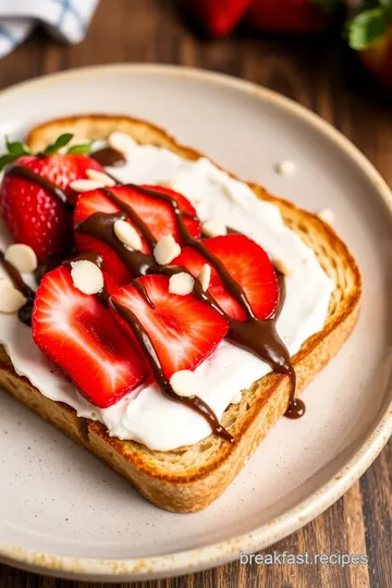 Strawberry Nutella Toast presentation