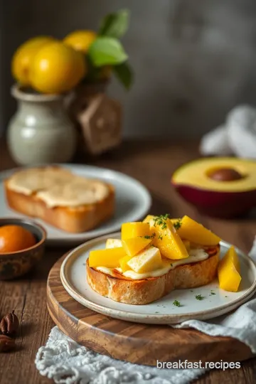 Toasted Bread Delight with Cheese and Mango steps