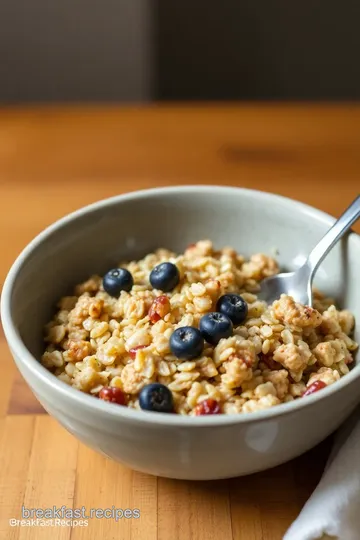 Toasted Four Grain Cereal presentation