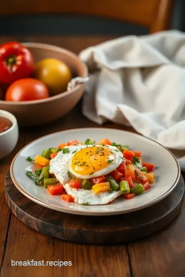 Vibrant Veggie & Egg Delight presentation