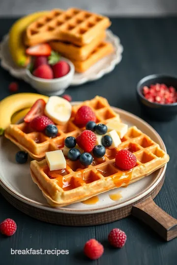 Colorful Waffles Recipe presentation